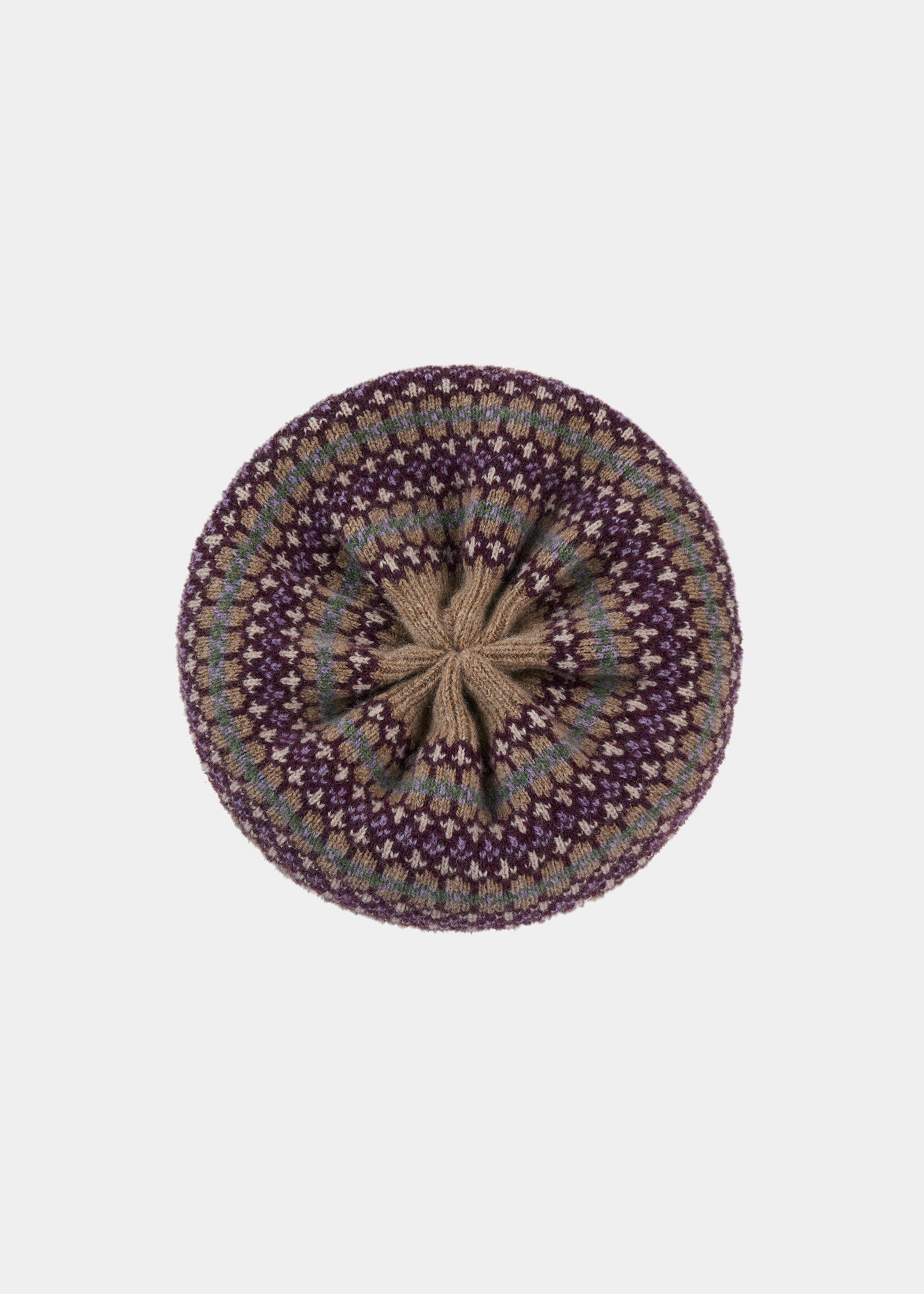 Imogen Ladies Knitted Wool Beret, Gloves and Scarf Set In Pecan