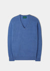Hampshire Lambswool Jumper in Blue Velvet