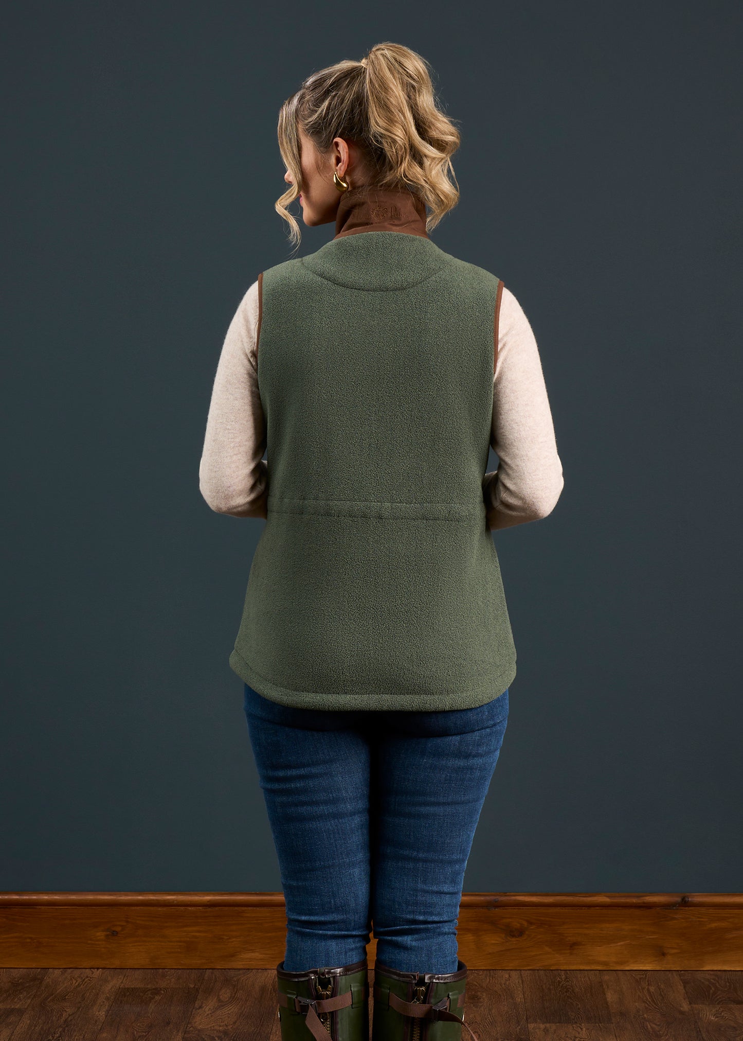 Aylsham Ladies Fleece Gilet In Cedar Green