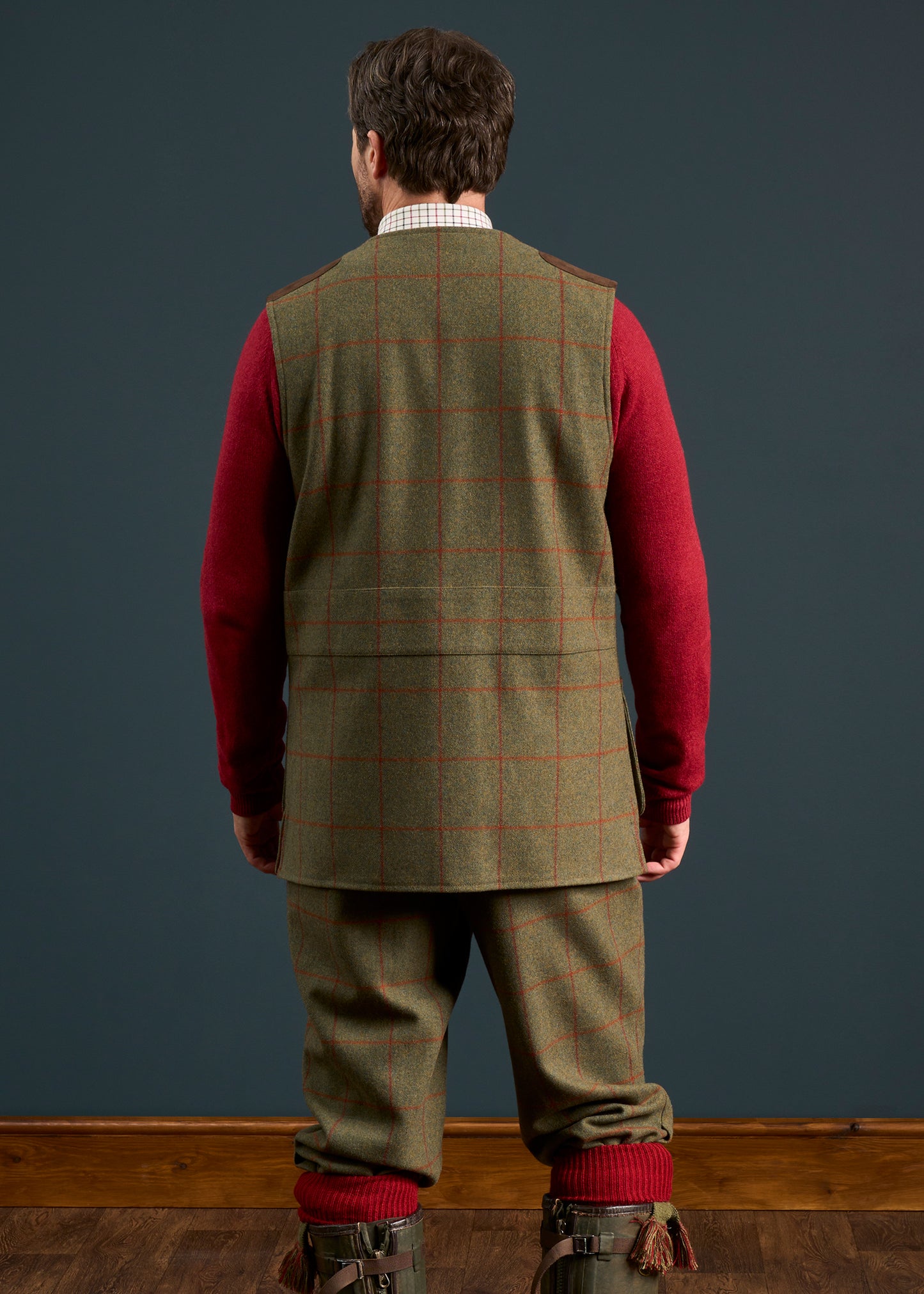 Combrook Men's Tweed Shooting Waistcoat in Reed