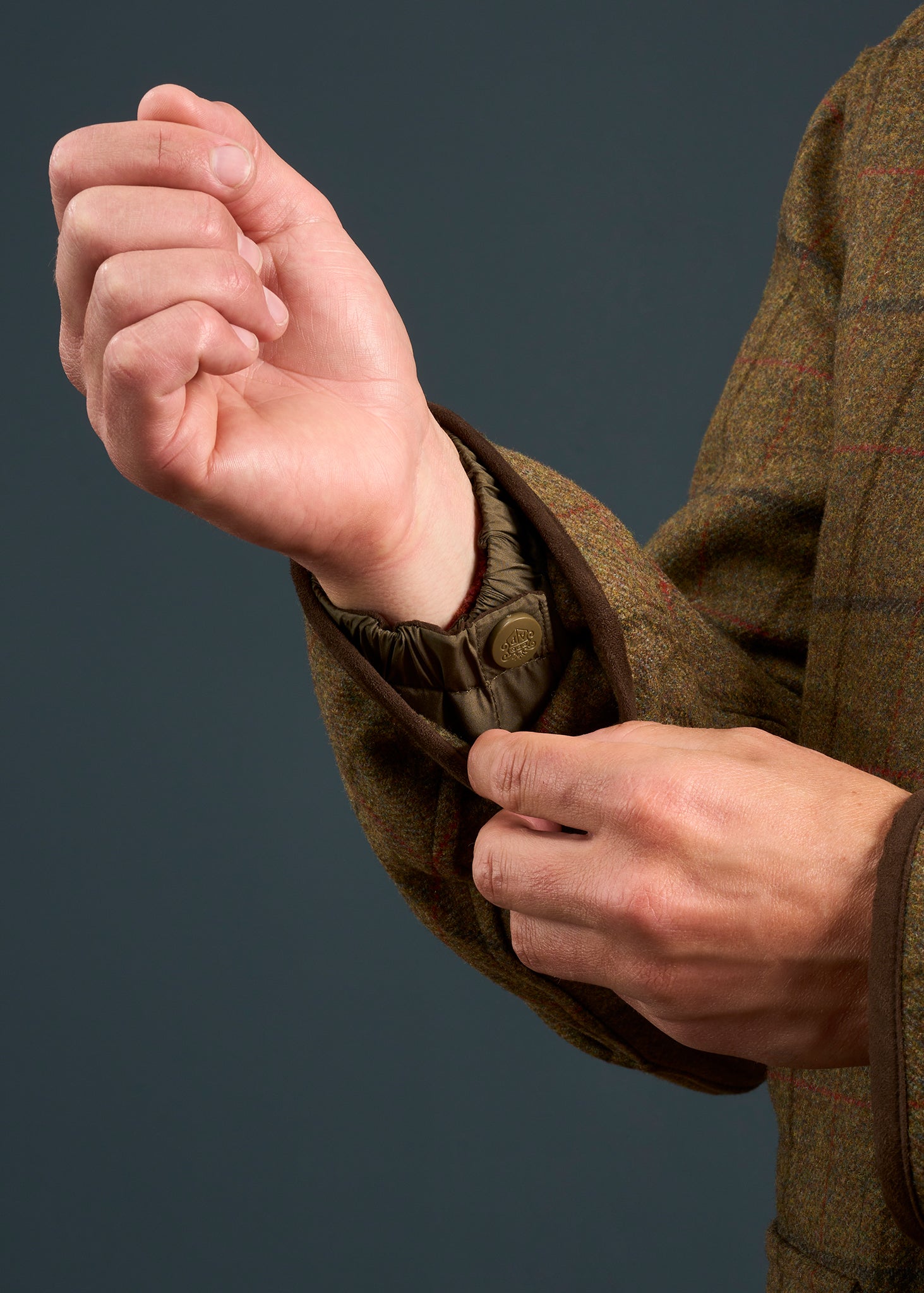 Combrook Men's Tweed Shooting Field Coat In Thyme