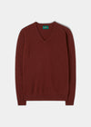 Kilsyth Men's Lambswool Jumper in Sienna