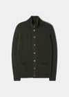 Landford Men's Lambswool Buttoned Jumper In Seaweed