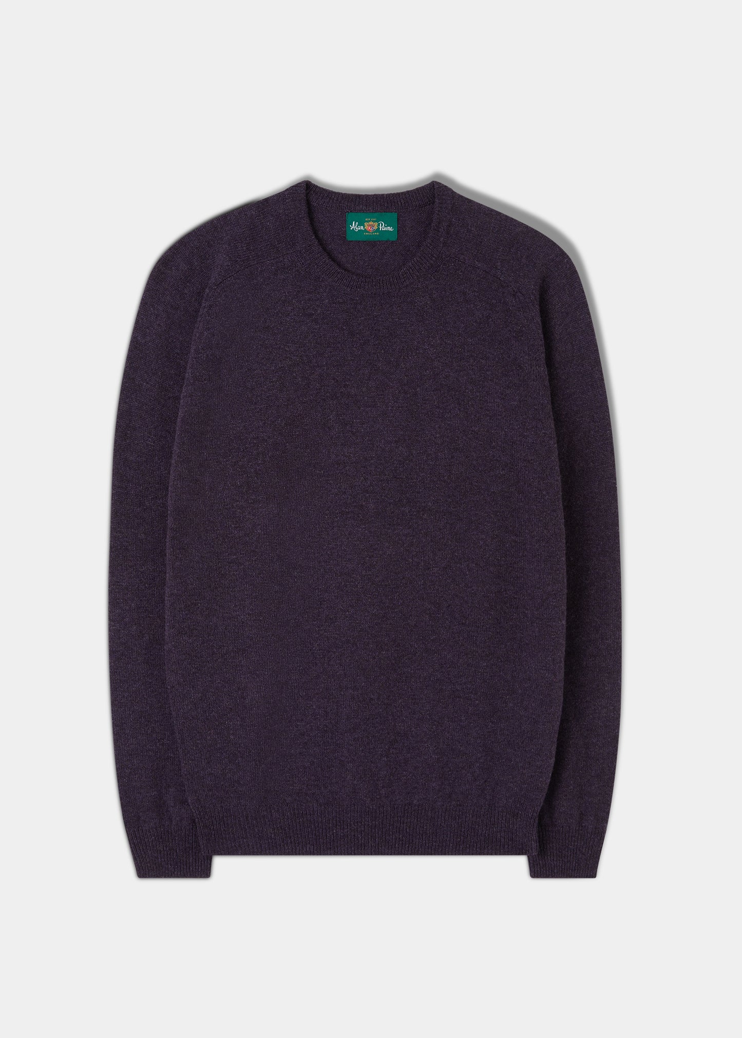 Lenzie Men's Lambswool Jumper In Elderberry