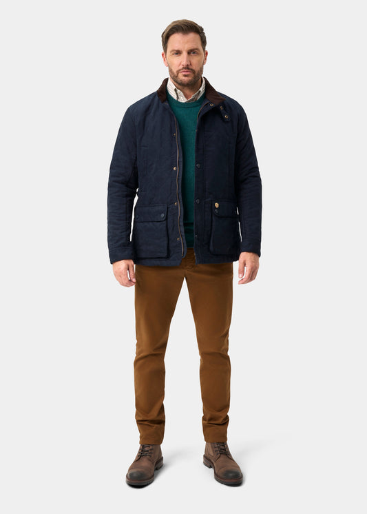 Felwell Men's Quilted Jacket In Dark Navy - Regular Fit