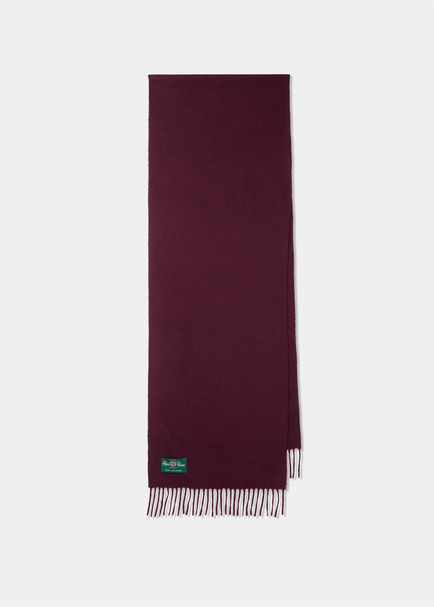 Risbury Men's Cashmere Plain Scarf In Claret