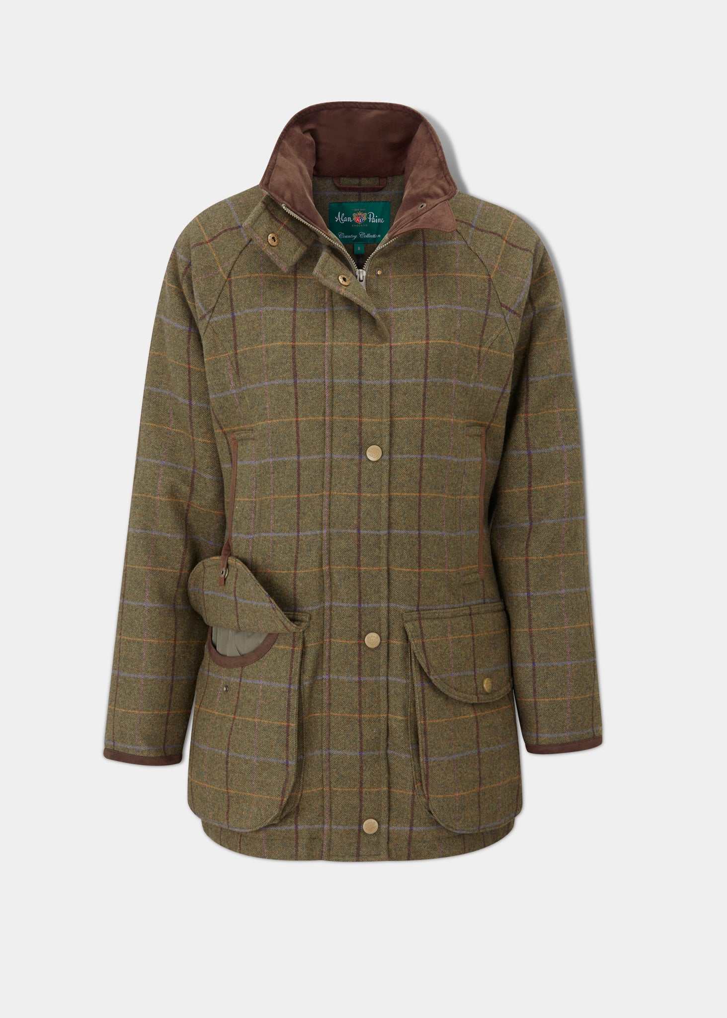Combrook Ladies Tweed Shooting Coat In Hazel