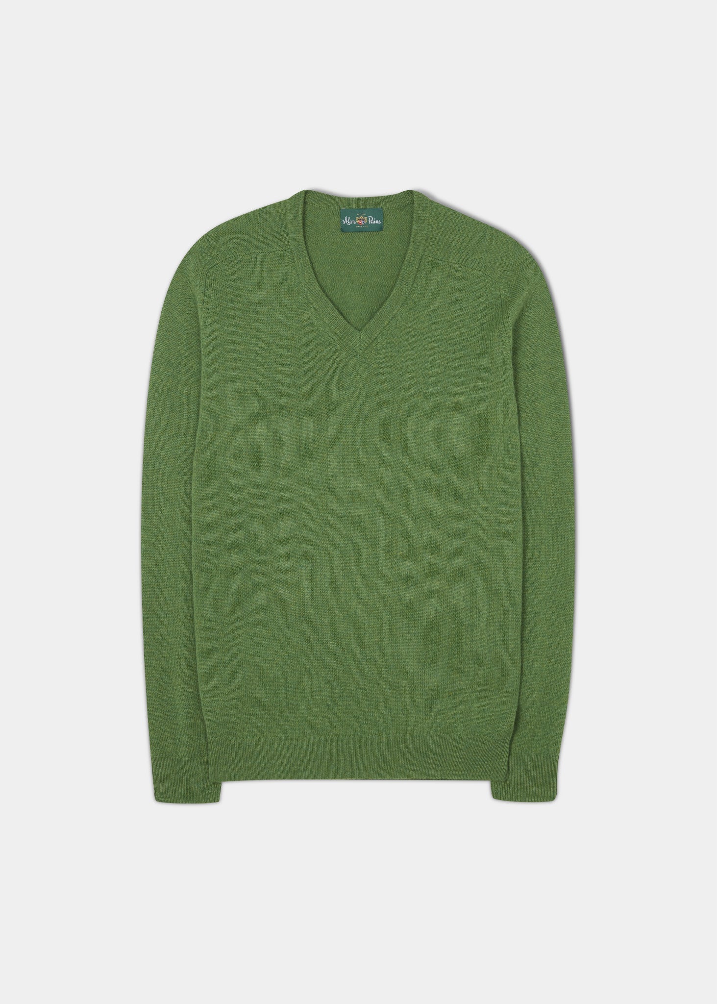 Kilsyth Men's Lambswool Jumper in Watercress