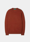 Lenzie Men's Lambswool Jumper In Ember - Regular Fit