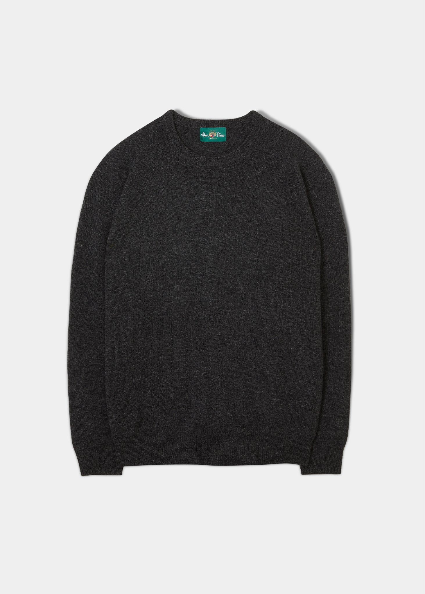 Men's Lambswool Crew Neck Jumper In Charcoal