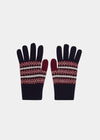 Imogen Ladies Knitted Wool Gloves In Navy