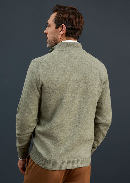 Men's Lambswool 1/4 Zip Jumper in Orchard