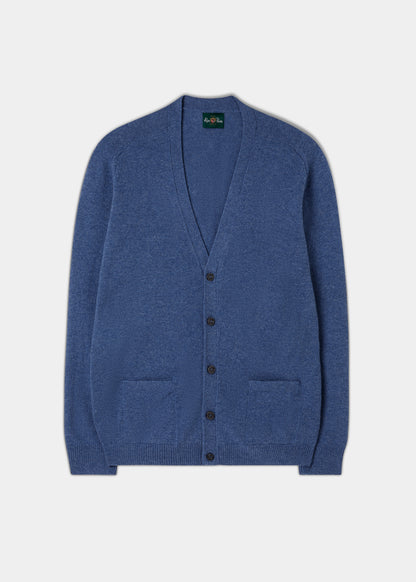 Men's Lambswool Cardigan in Jeans