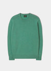 Men's Lambswool Crew Neck Jumper in Munsell Green