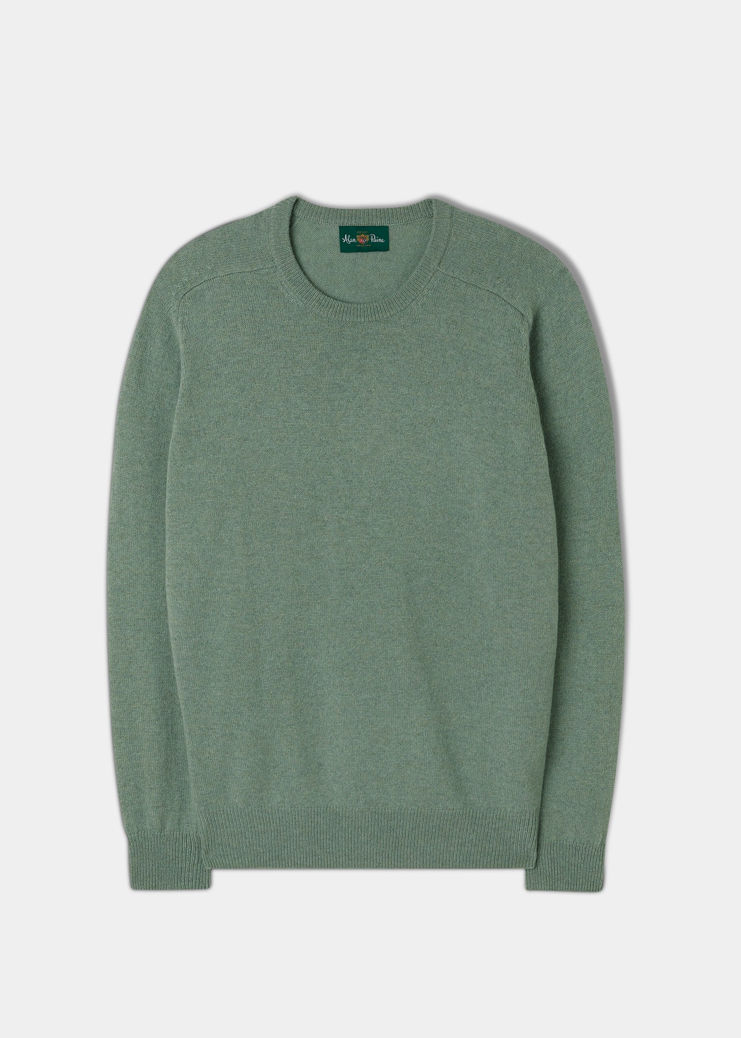 Men's Lambswool Crew Neck Jumper in Spearmint