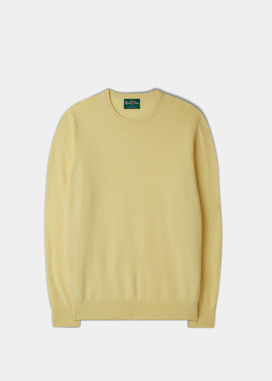Men's Geelong Lambswool Crew Neck Jumper In Sorbet 