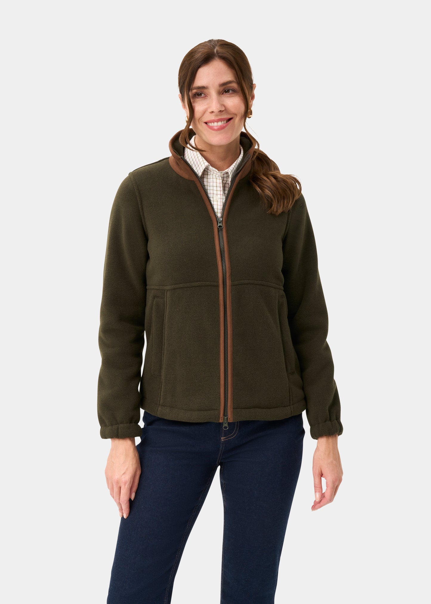 Aylsham Ladies Fleece Jacket In Green - Regular Fit