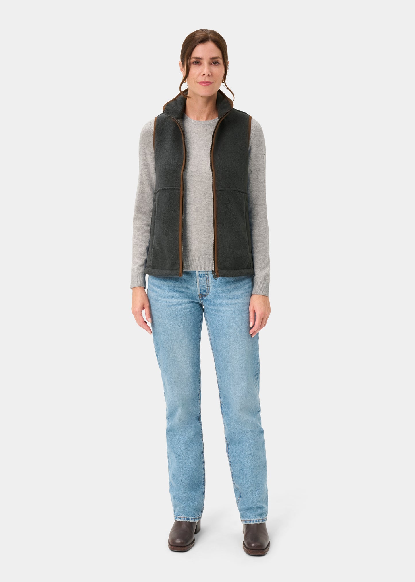 Aylsham Ladies Fleece Gilet In Gunmetal - Regular Fit