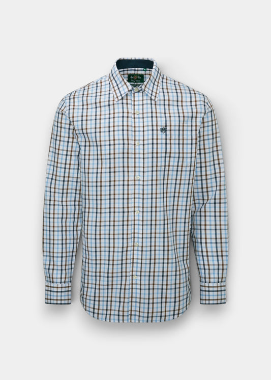 Aylesbury Men's Blue Check Shirt - Regular Fit