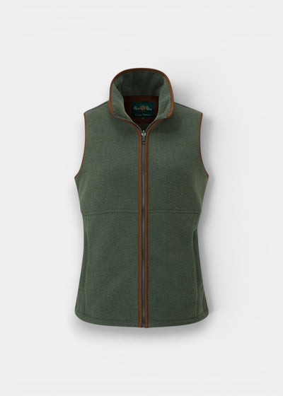 Aylsham Ladies Fleece Gilet In Cedar Green - Regular Fit