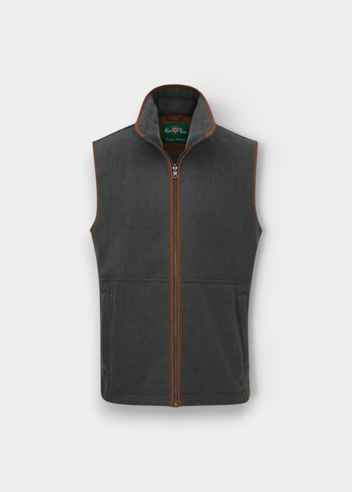 Aylsham Men's Fleece Gilet In Gunmetal - Regular Fit