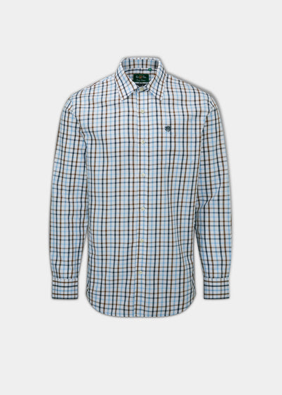 Ilkley Men's Country Check Blue Shirt - Shooting Fit