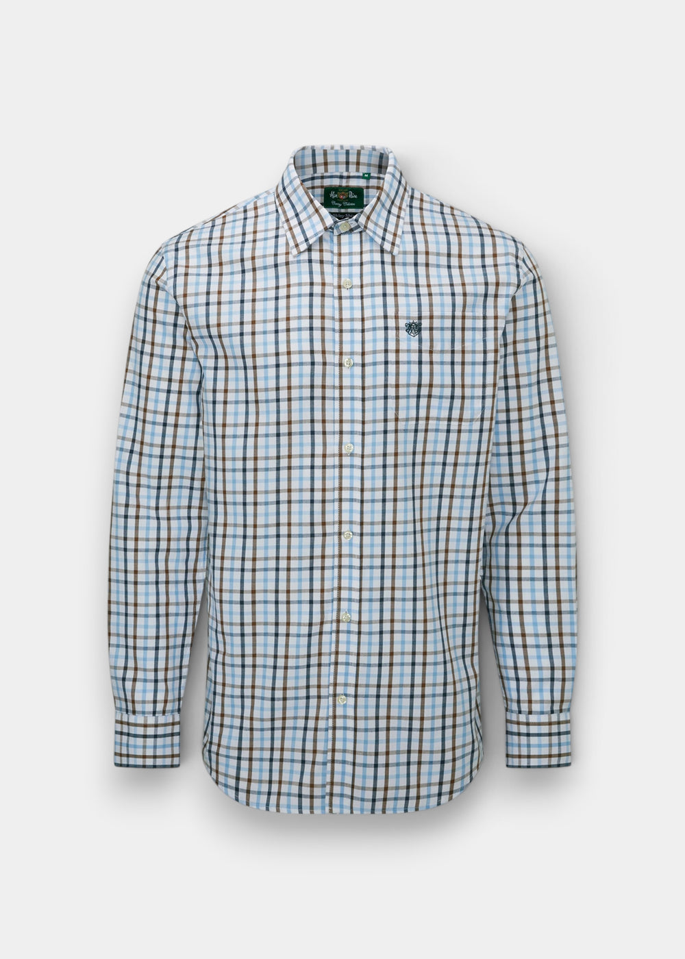 Ilkley Men's Country Check Blue Shirt - Shooting Fit