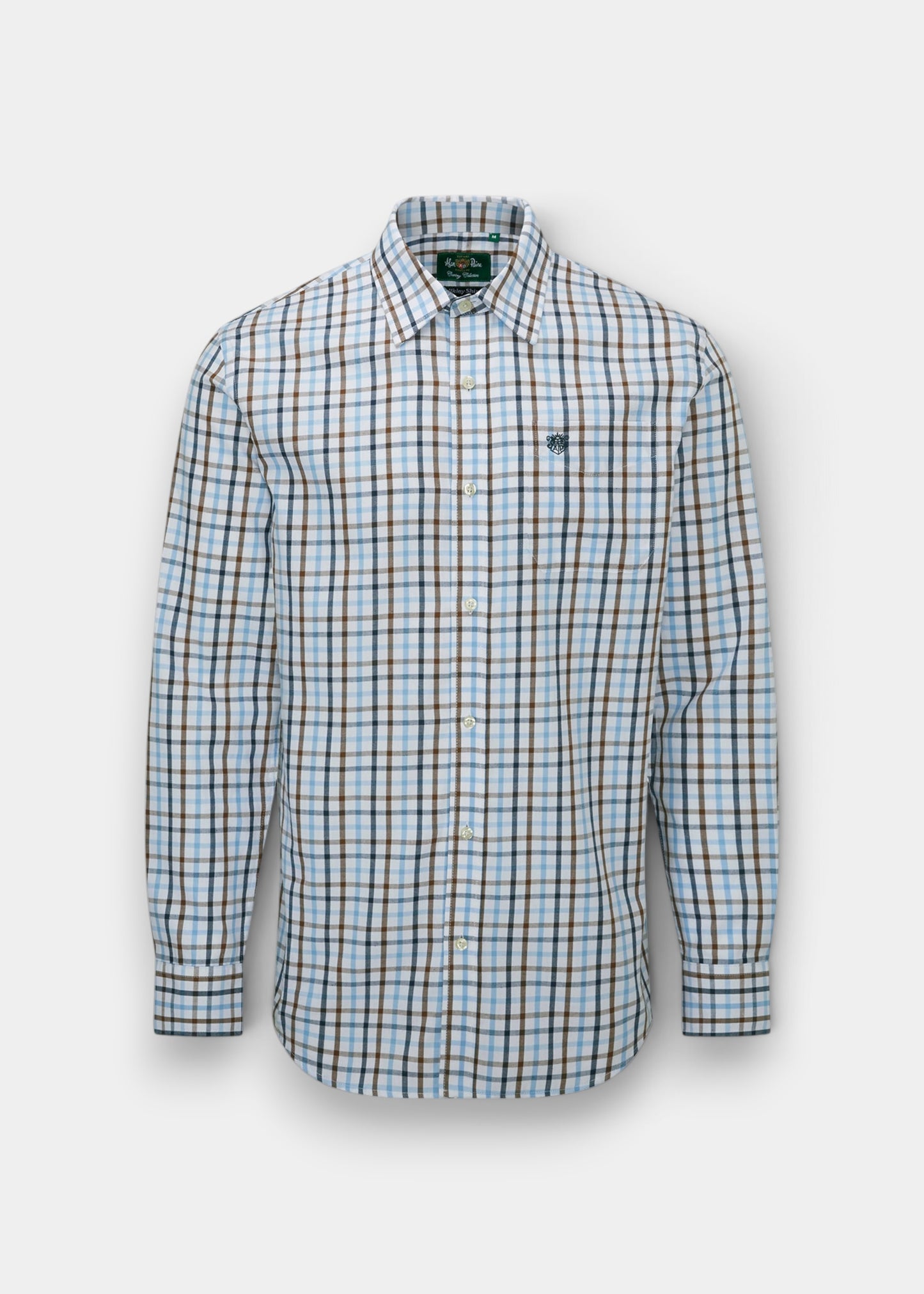 Ilkley Men's Country Check Blue Shirt - Shooting Fit