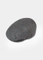 Surrey Men's Tweed Flat Cap In Blue Check