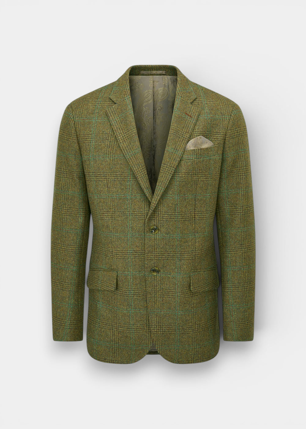 Surrey Men's Tweed Water Repellent Lined Blazer in Marsh  -  Regular Fit
