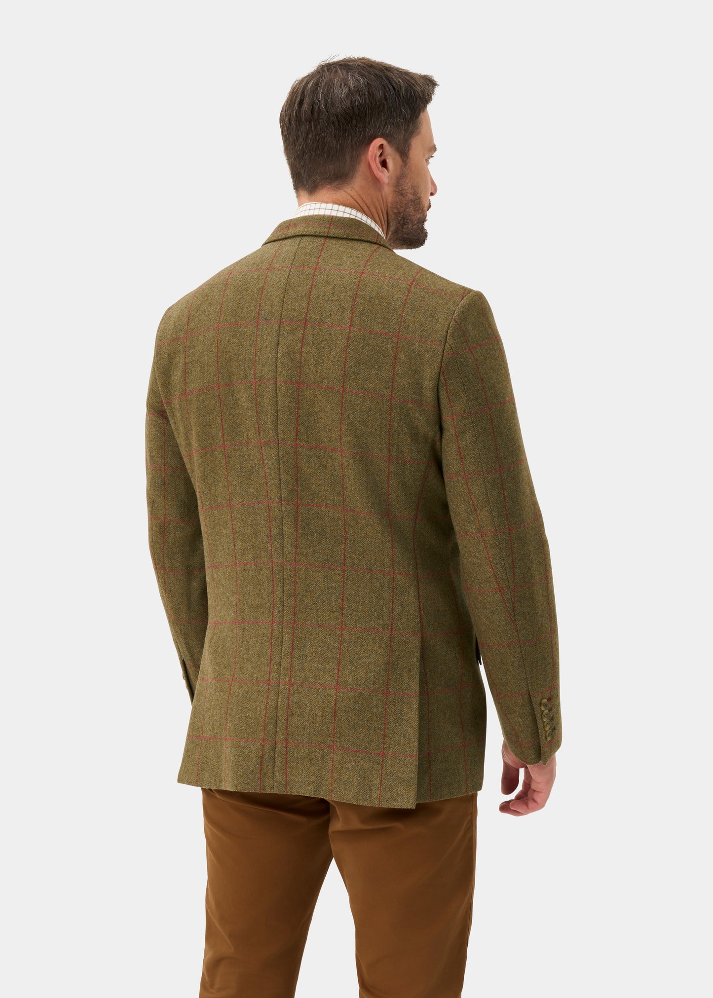Combrook Men's Tweed Water Repellent Sports Blazer in Sage  -  Regular Fit
