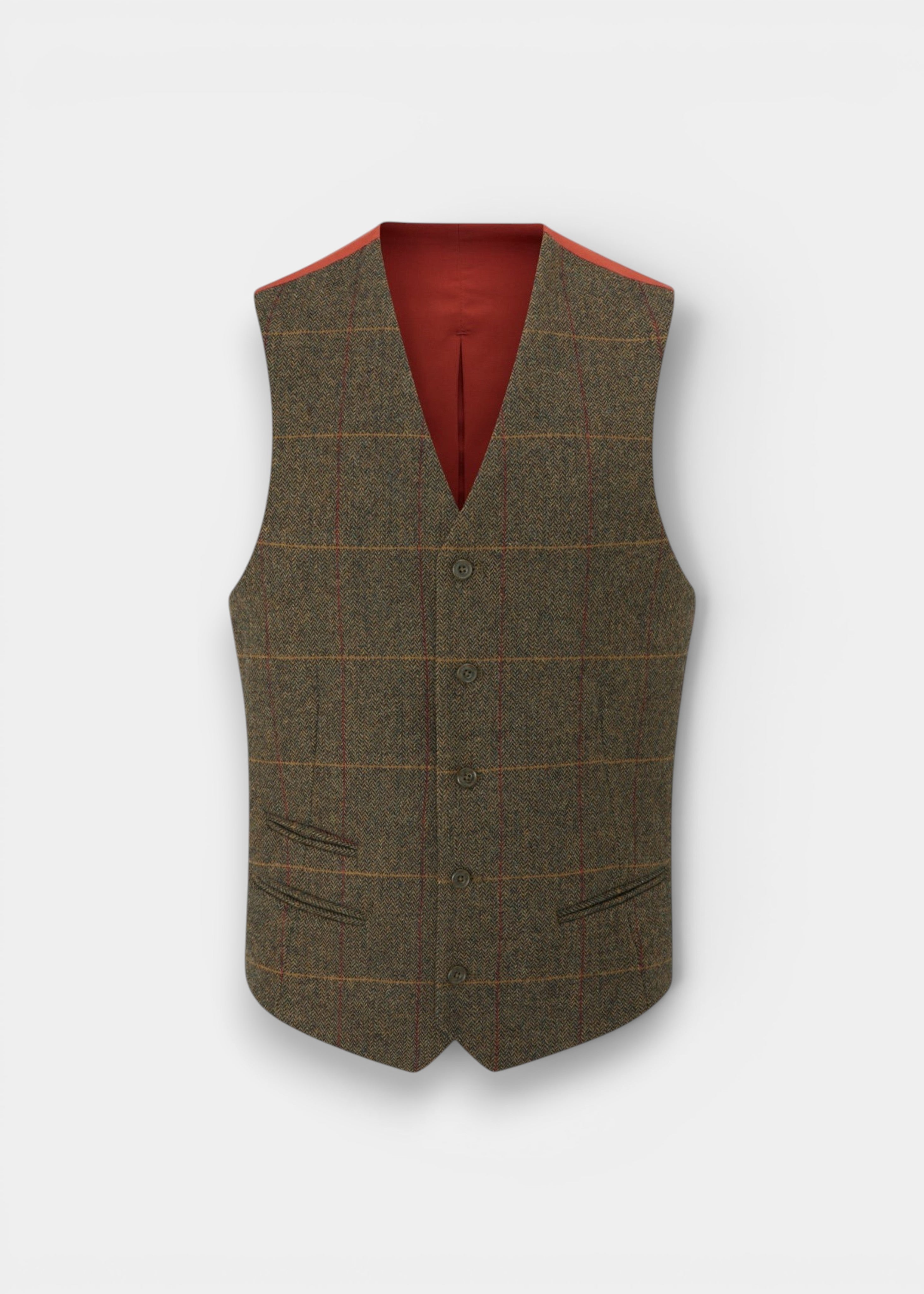 Combrook Men's Lined-Back Waistcoat In Teak – Alan Paine