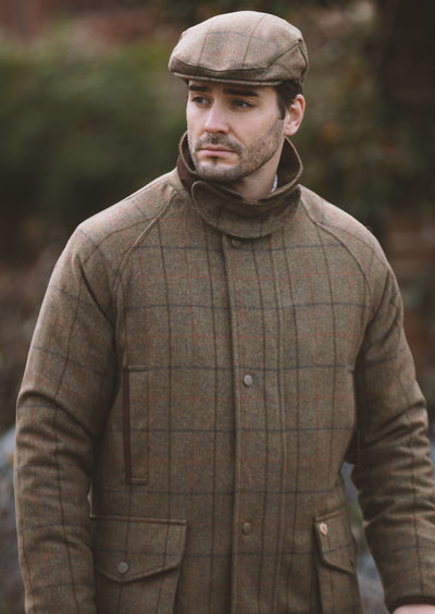 Combrook Men's Waterproof Tweed Coat In Thyme