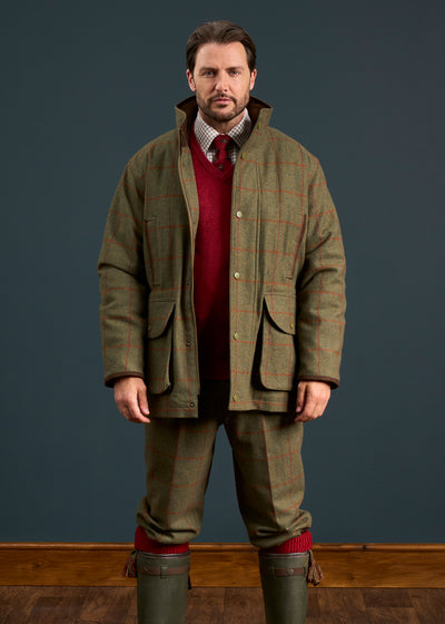 Combrook Men's Tweed Shooting Field Coat In Reed