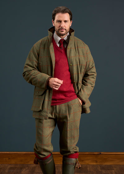 Combrook Men's Tweed Shooting Field Coat In Reed
