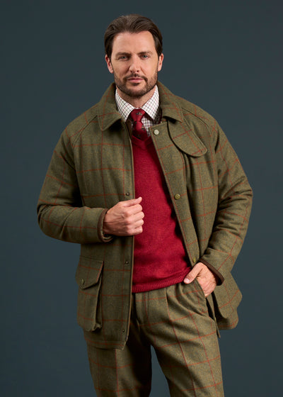 Combrook Men's Waterproof Tweed Coat In Reed