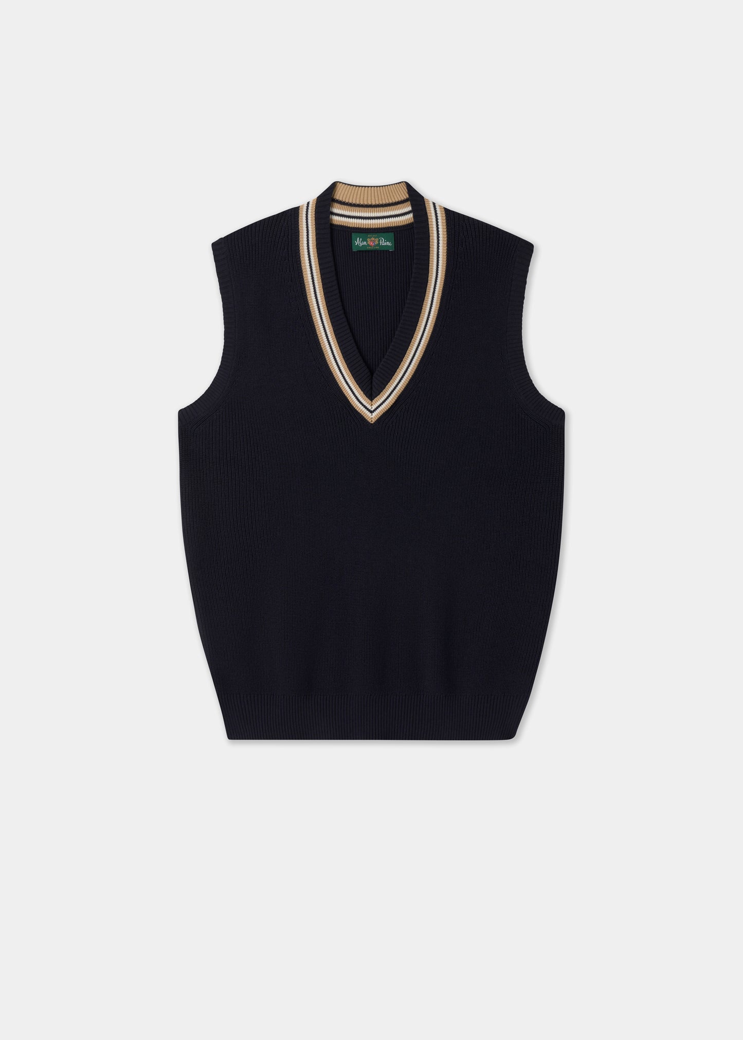 Ladies Cotton Cricket Slipover In Navy