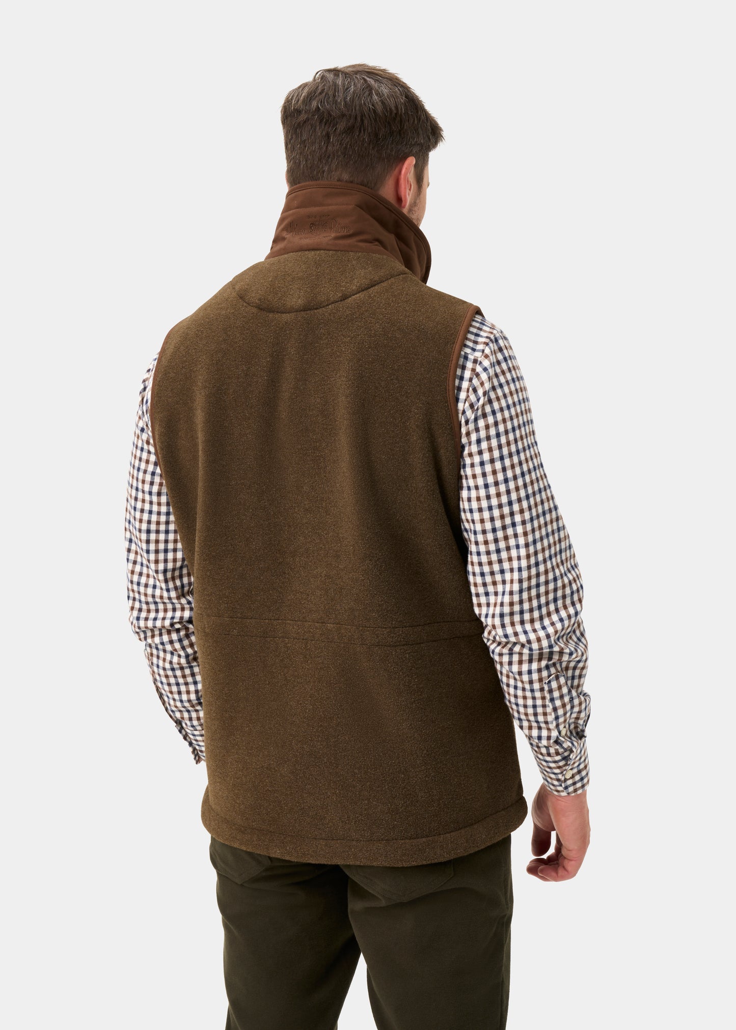 Aylsham Men's Fleece Gilet In Pecan - Regular Fit