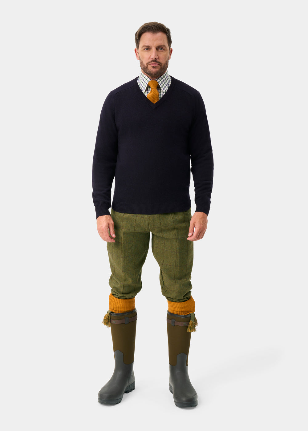 Rutland Men's Tweed Water Repellent Shooting Breeks in Lichen  -  Regular Fit