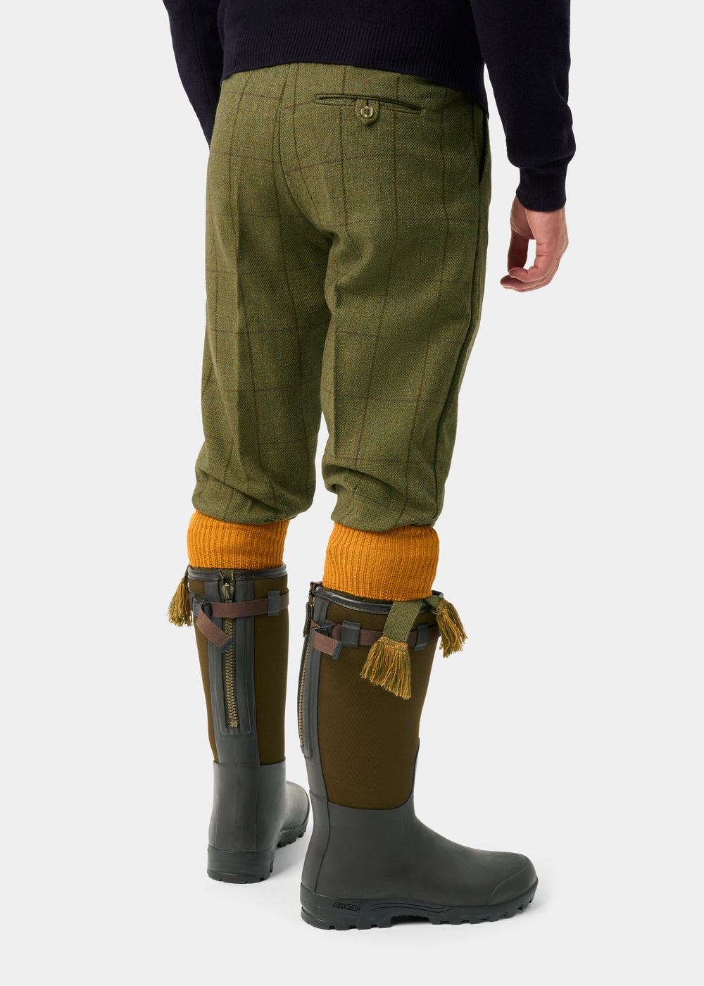 Rutland Men's Tweed Water Repellent Shooting Breeks in Lichen  -  Regular Fit