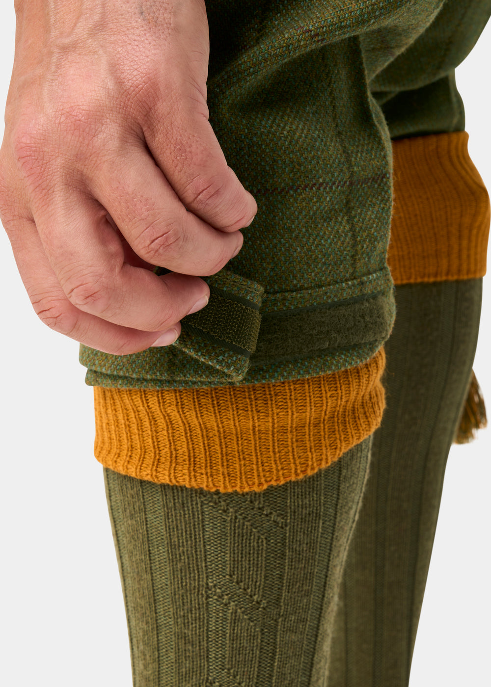 Rutland Men's Tweed Water Repellent Shooting Breeks in Lichen  -  Regular Fit