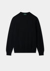 Men's Cashmere Crew Neck Jumper in Black