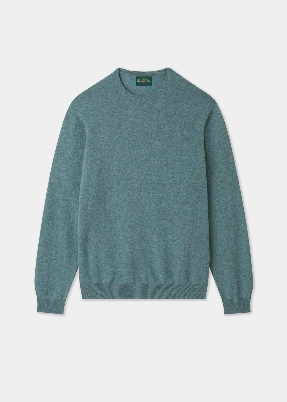Men's Cashmere Crew Neck Jumper in Caspian