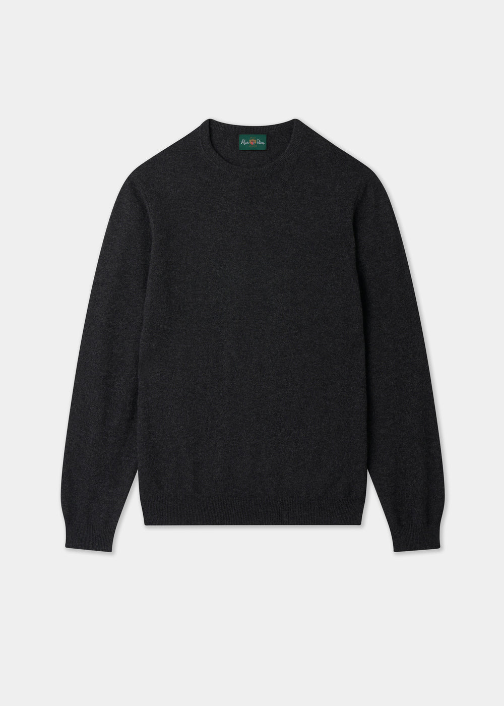 Men's Cashmere Crew Neck Jumper in Charcoal