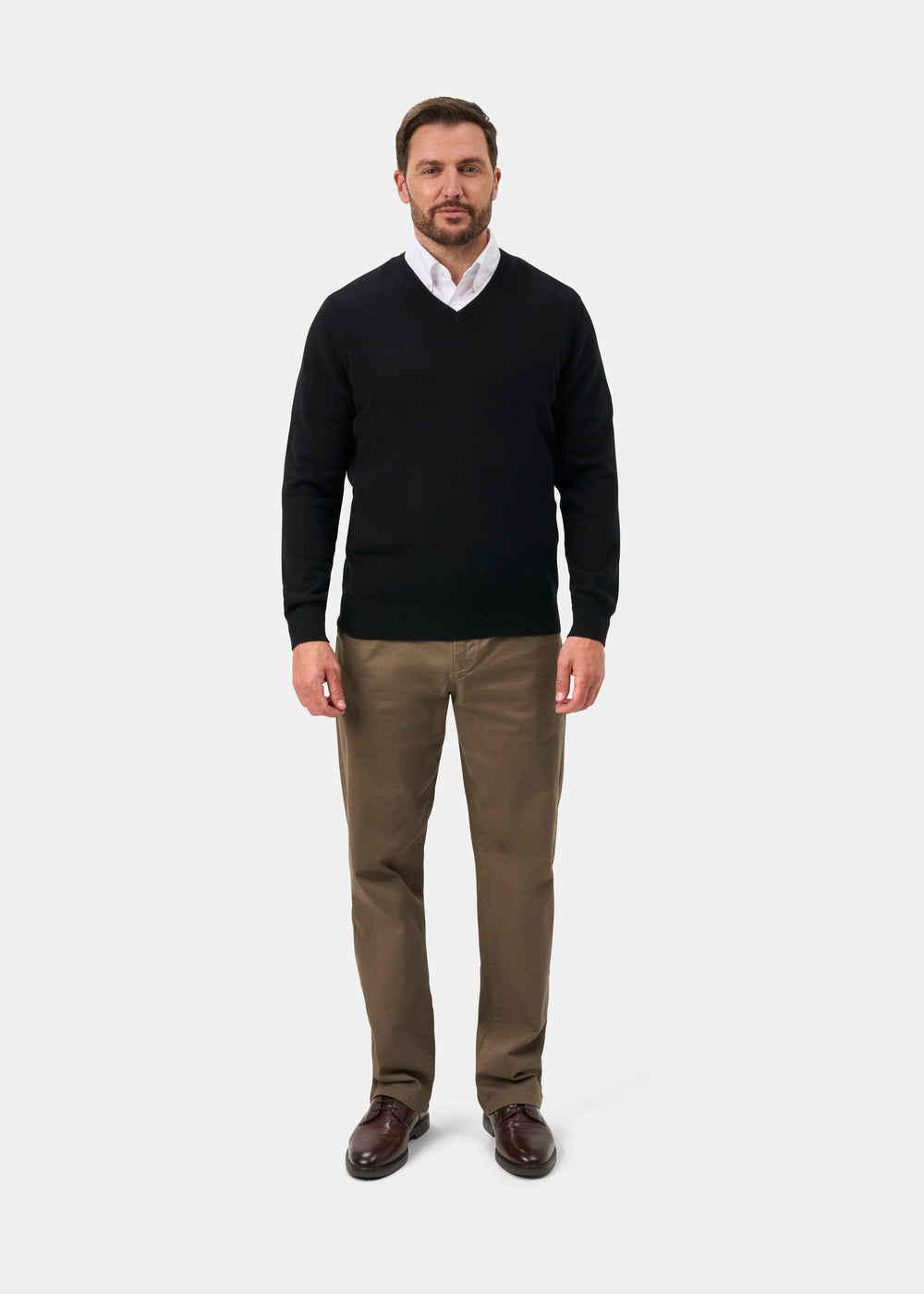 Haddington Cashmere Jumper in Black - Regular Fit