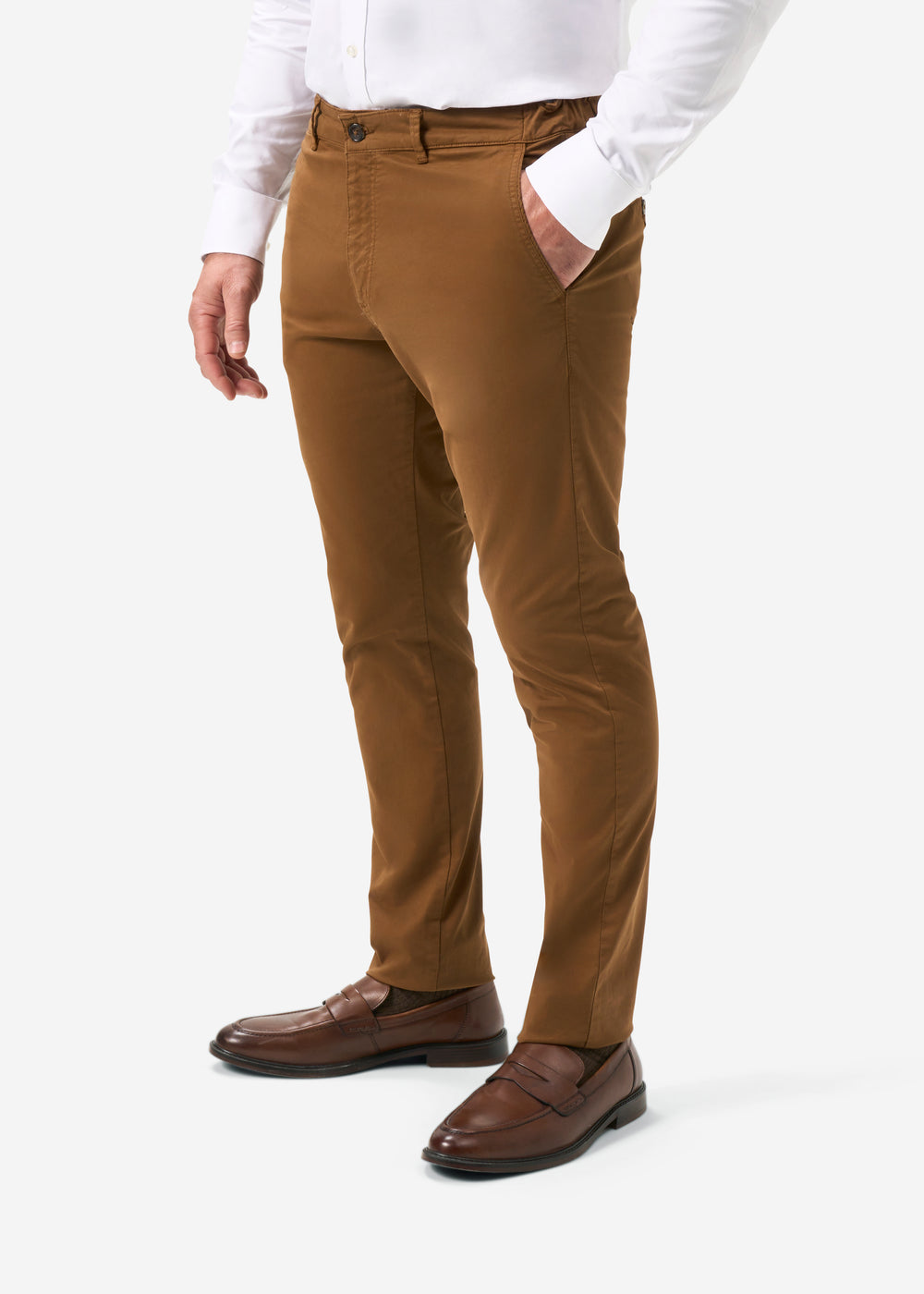 Men's Chino Trousers in Brown