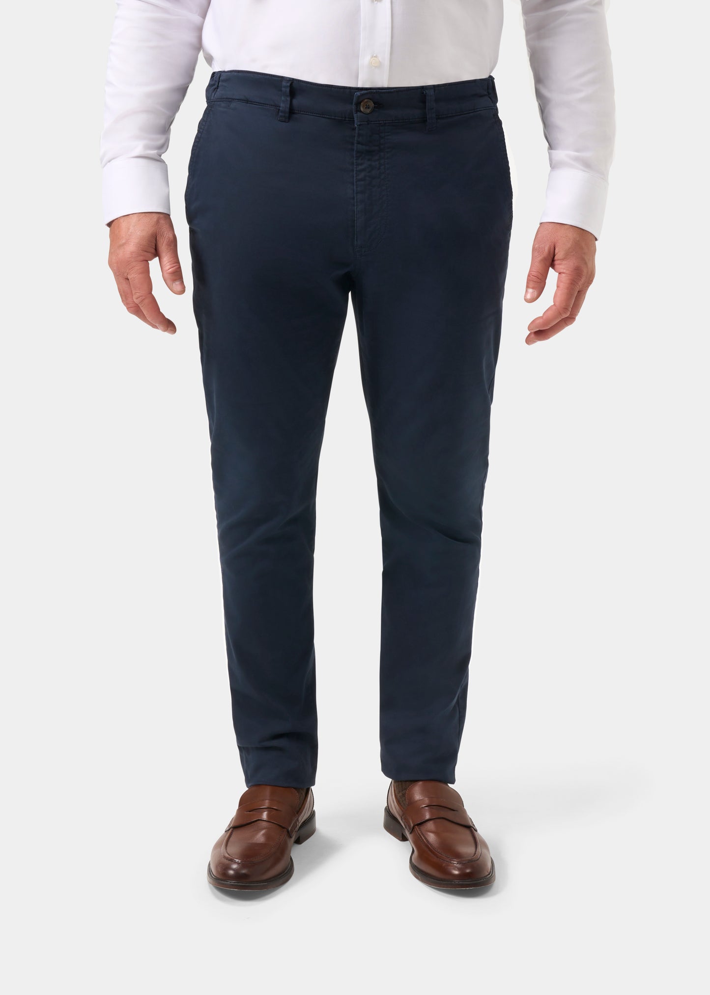 Men's Chino Trousers in Navy Blue