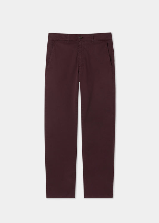 Men's Chino Trousers in Red Wine
