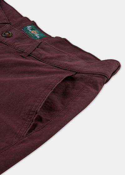 Men's Chino Trousers in Red Wine