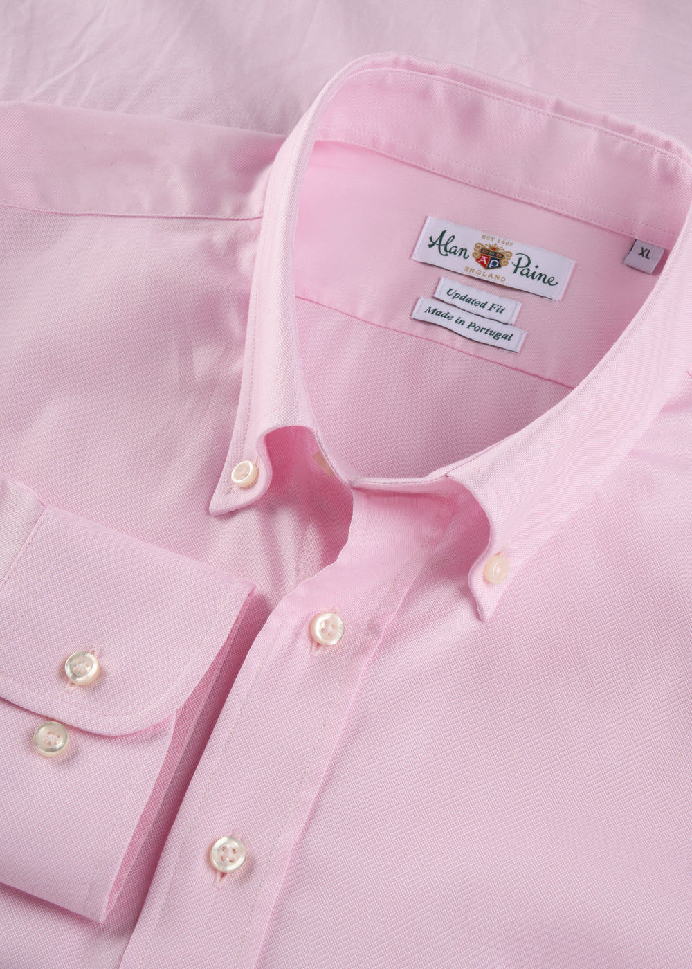 Men's Cotton Long Sleeve Shirt in Pink